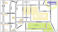 Anfahrtsplan Sachverst&auml;ndigenb&uuml;ro Borkmann